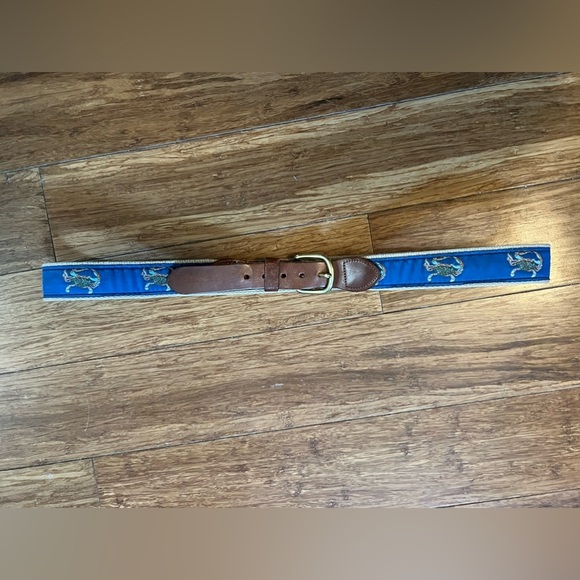 Leather Man LTD | Handmade | Blue Crab Belt | 38 - Picture 5 of 8